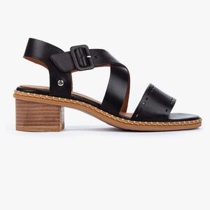 PIKOLINOS Black Leather Blanes Sandals EU 41